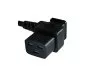 Preview: Power Cord CEE 7/7 to C19 90°, 1mm², VDE, black, length 1,80m